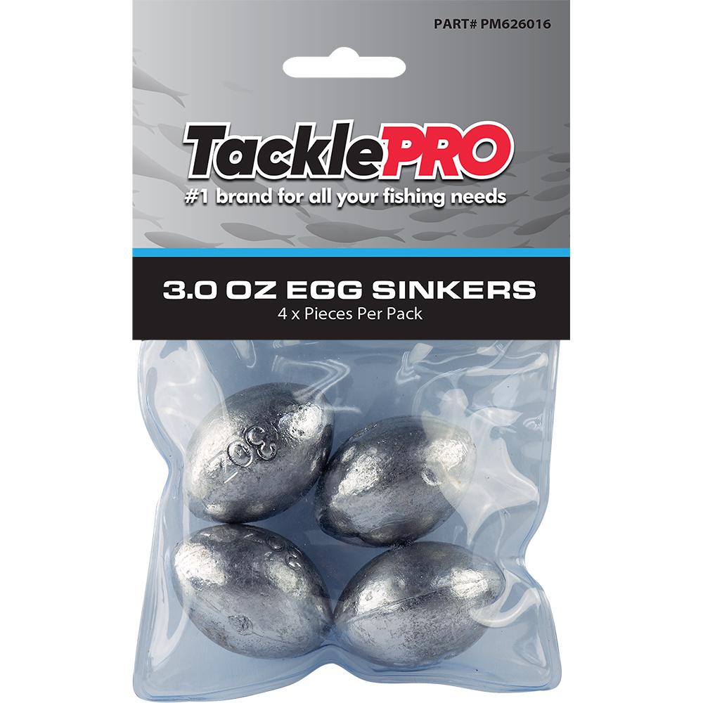 Tacklepro Egg Sinker 3.0Oz - 4Pc | Sinkers - Egg-Fishing-Tool Factory