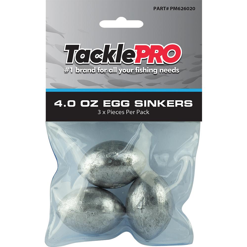 Tacklepro Egg Sinker 4.0Oz - 3Pc | Sinkers - Egg-Fishing-Tool Factory