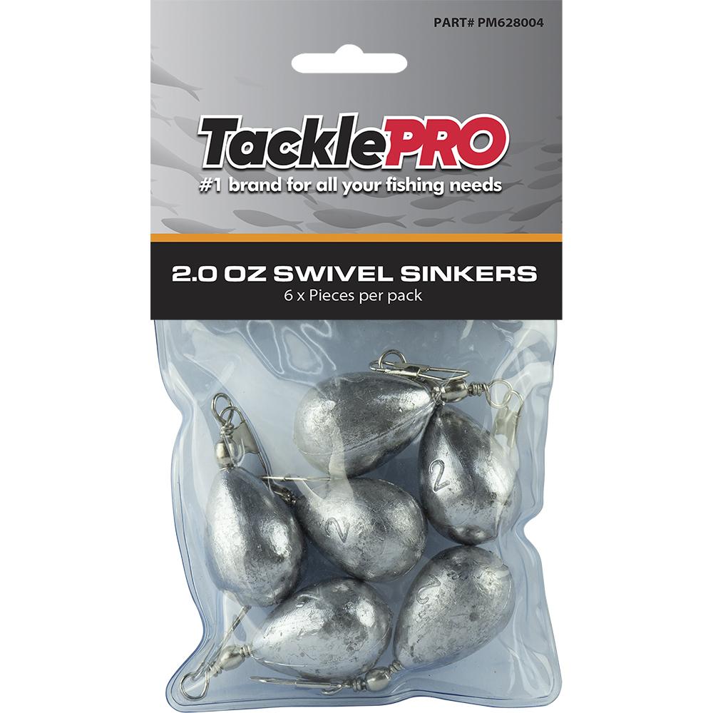 Tacklepro Swivel Sinker 2.0Oz - 6Pc | Sinkers - Swivel-Fishing-Tool Factory