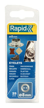 Rapid Eyelets 8mm 25pc + Tool 5000411