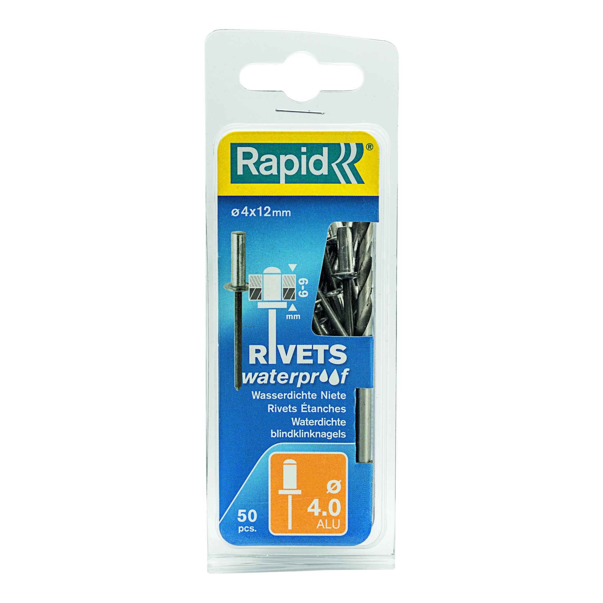 Rapid Rivets 4x12mm W/proof 50pc 5000400