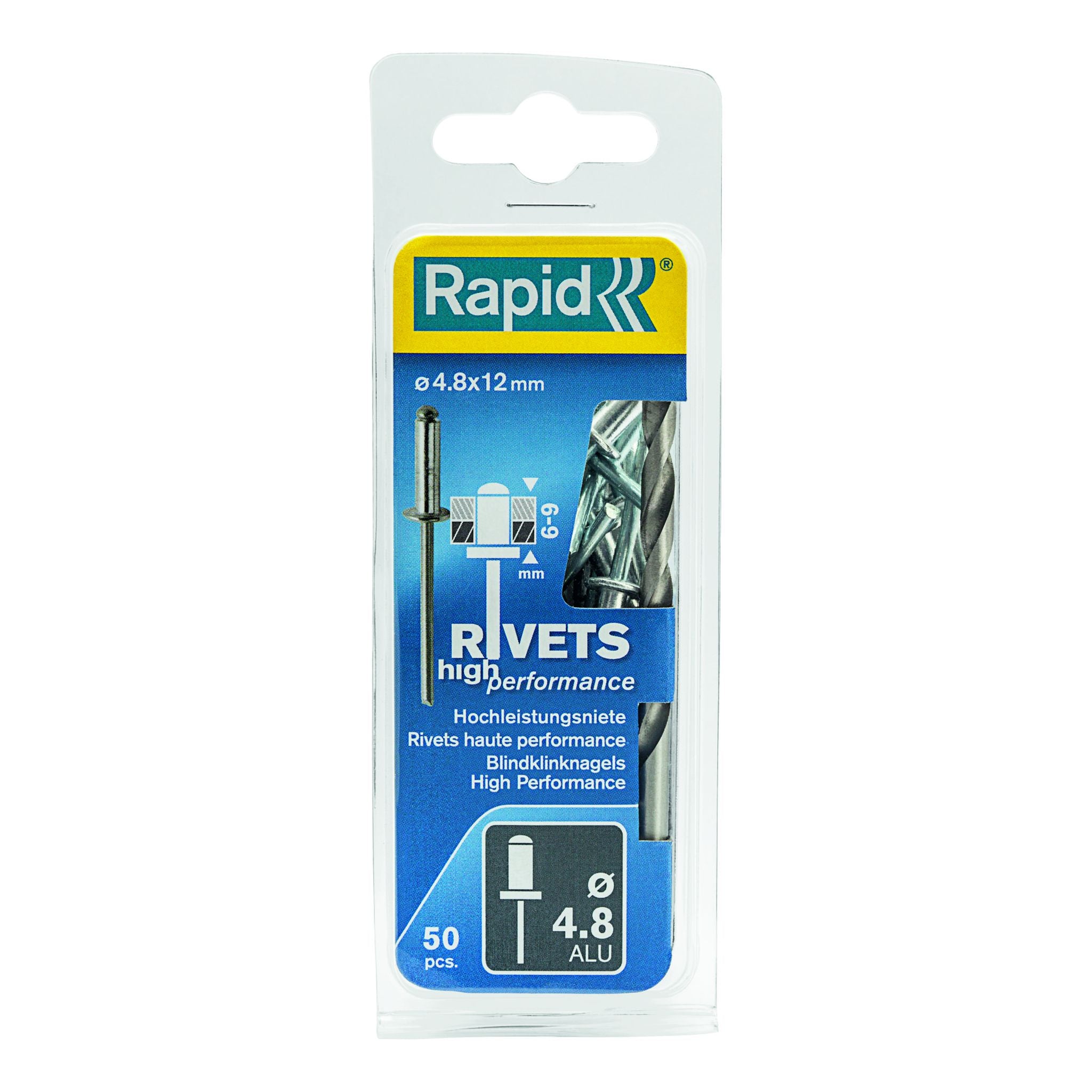 Rapid Rivets 4.8x12mm High Perf Alu 50pc 5000388