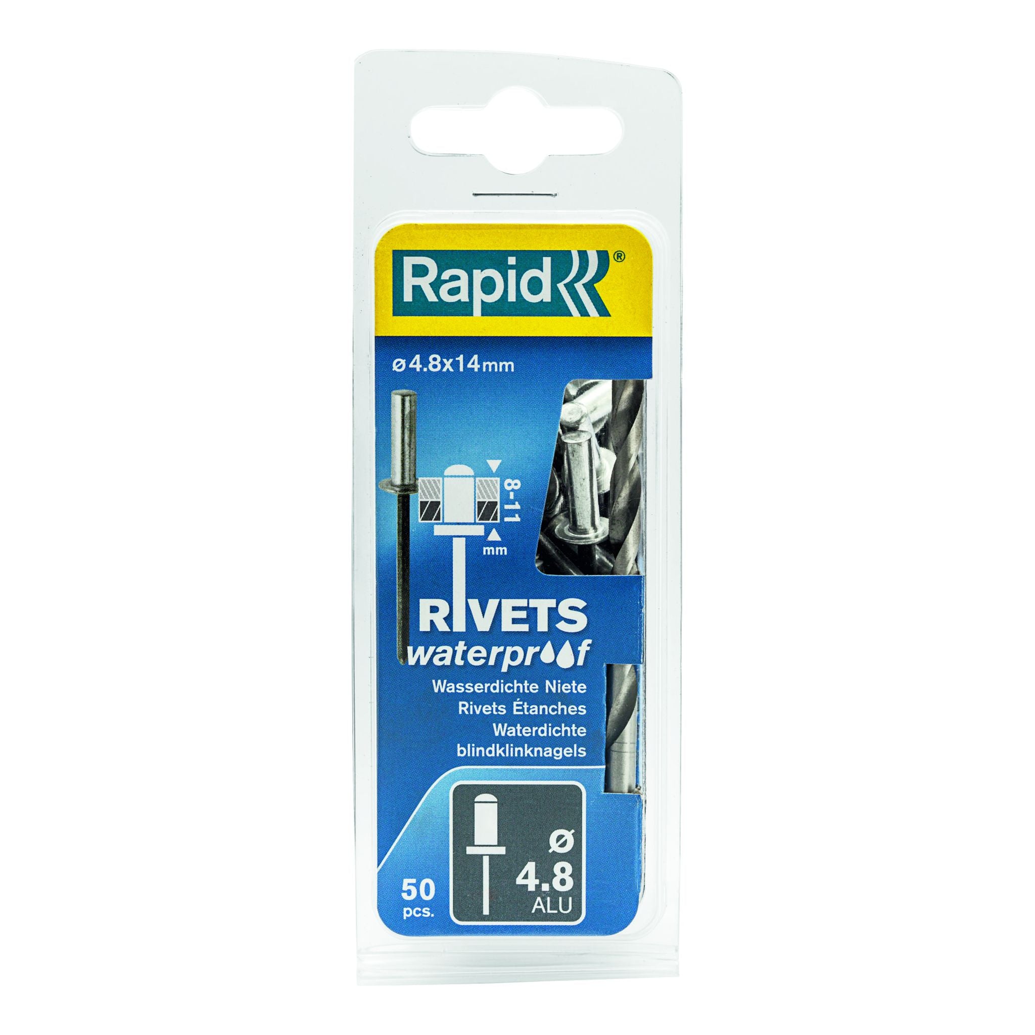 Rapid Rivets 4.8x14mm W/proof 50pc 5000402