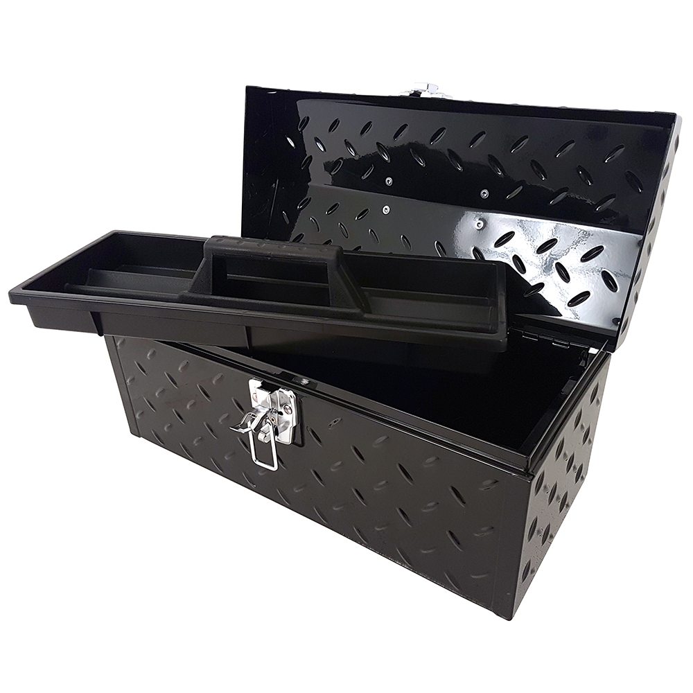 Powerbuilt 16″ Hip Roof Steel Portable Tool Box