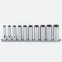 Koken RS4300A Deep Socket Set On Rail 6pt 10pc 1/2"Dr 3/8-15/16"