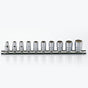Koken 1/4" Dr Aerospace Socket Set On Rail - 10pc 3/16"-9/16"-Sockets & Accessories-Tool Factory