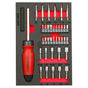 Powerbuilt 38pc Gearless Ratchet Driver and Bits Tray