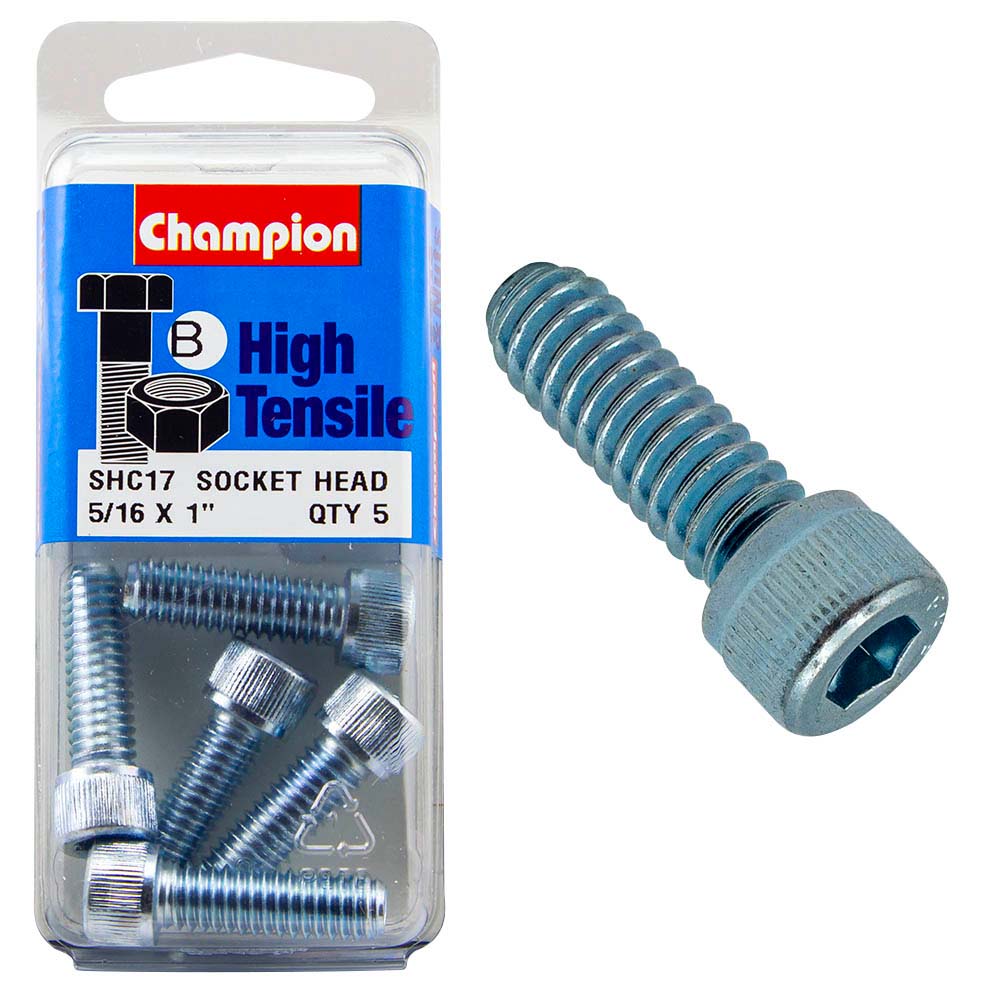 Champion Socket HD Set Screw 5/16in x 1 (B) - GR5