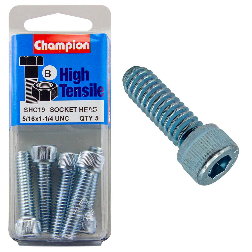 Champion Socket HD Set Screw 5/16in x 1-1/4in (B) - GR5