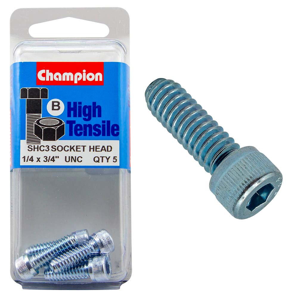 Champion Socket HD Set Screw 1/4in x 3/4in (B) - GR5