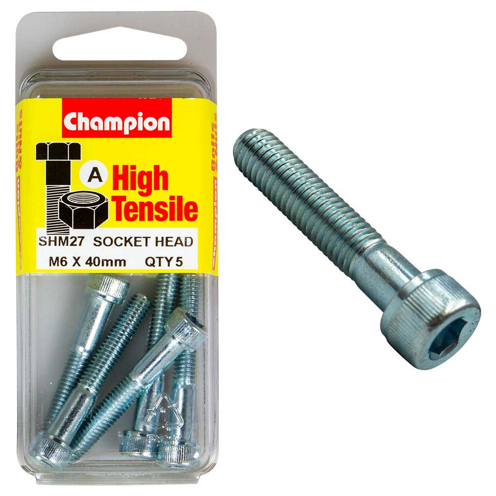 Champion Socket HD Set Screw M6 x 40 (A) - GR12.9