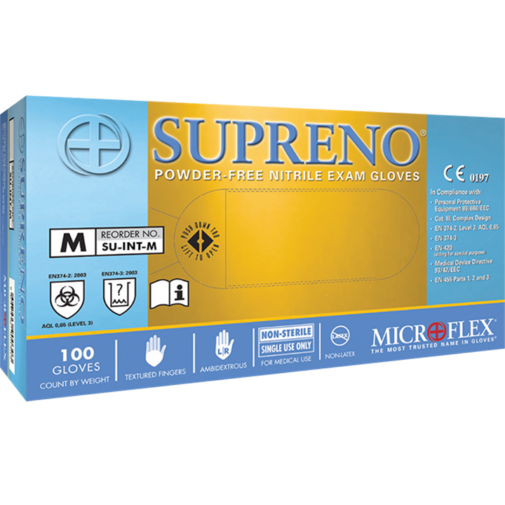 Microflex Supreno Pf Nitrile Gloves Medium (Box 100)-Gloves-Tool Factory