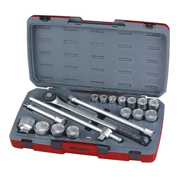 Teng 18Pc 3/4In Dr. Metric Reg. Socket Set 6Pnt | Socketry - 3/4 Inch Drive-Hand Tools-Tool Factory
