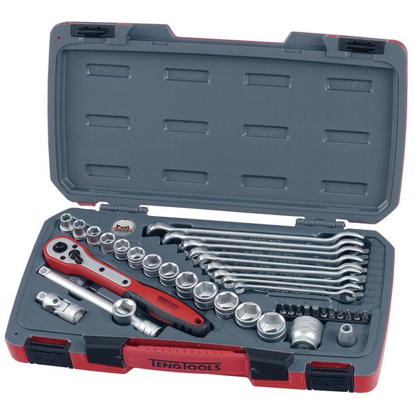 Teng 39Pc 3/8In Dr. Metric Reg. Socket & Spanner Set | Socketry - 3/8 Inch Drive-Hand Tools-Tool Factory