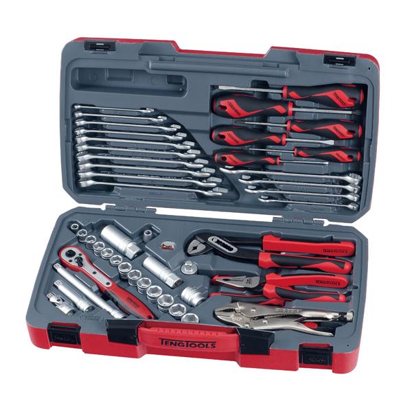 Teng 48Pc 3/8In Dr. Metric/Af Socket & Tool Set | Socketry - 3/8in Drive-Hand Tools-Tool Factory