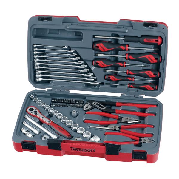 Teng 67Pc 3/8In Dr. Metric Socket & Tool Set | Socketry - 3/8 Inch Drive-Hand Tools-Tool Factory
