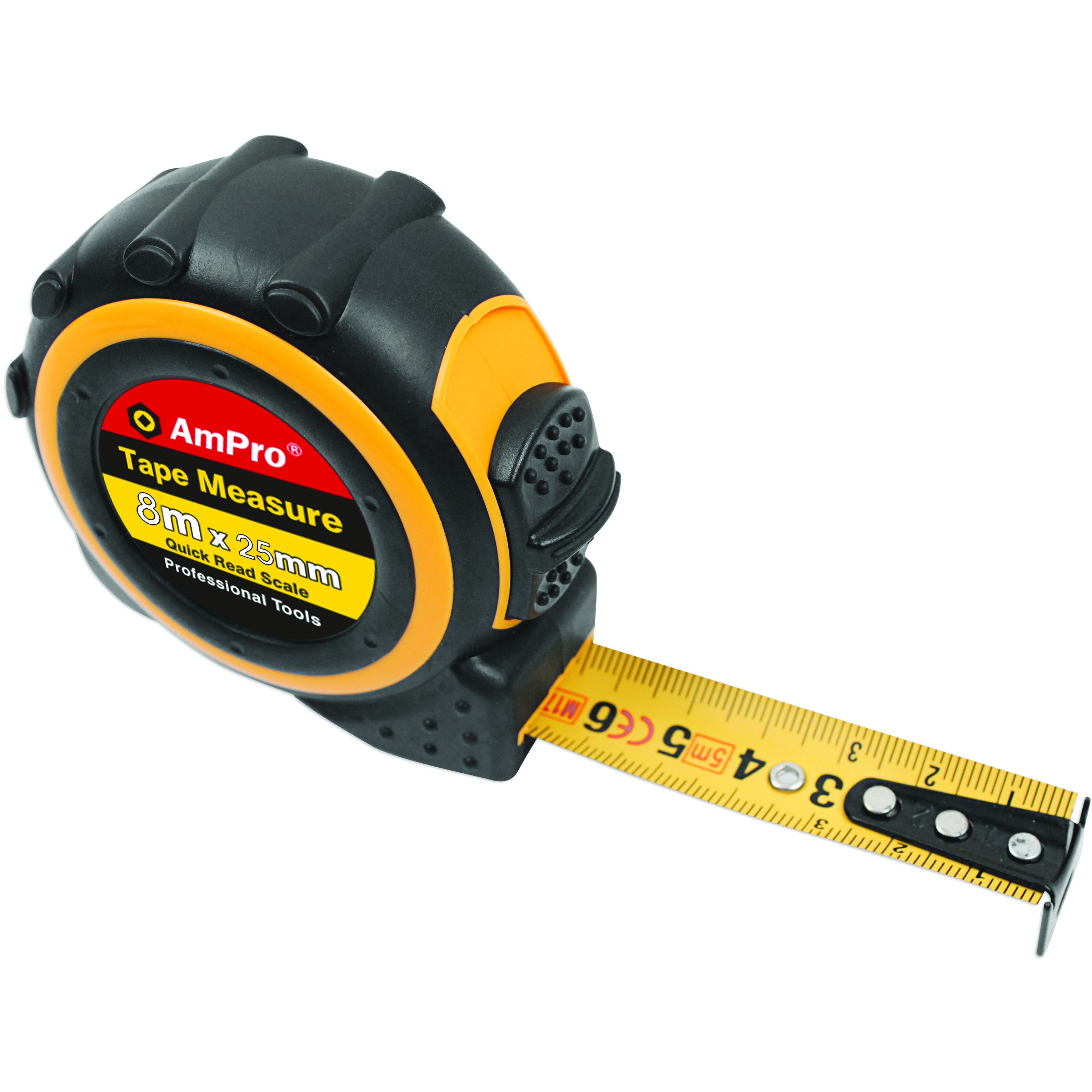 AmPro Tape Measure 8m 8m-Hand Tools-Tool Factory