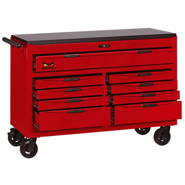 Teng 9-Dr. 8-Series 54In Wagon W/Wooden Top | Tool Boxes-Tool Storage-Tool Factory