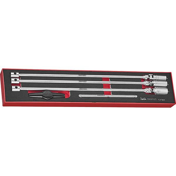 Teng 5Pc T-Bar Spark Plug Socket Set -Tex-Tray | Tool Tray Sets - 3/8 Inch Drive-Hand Tools-Tool Factory