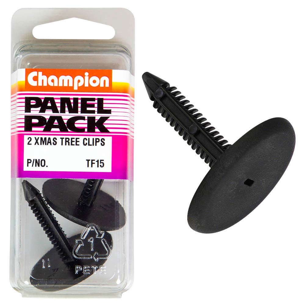 Champion Xmas Tree Clip Black 34.8mm HD x 36mm -2pk