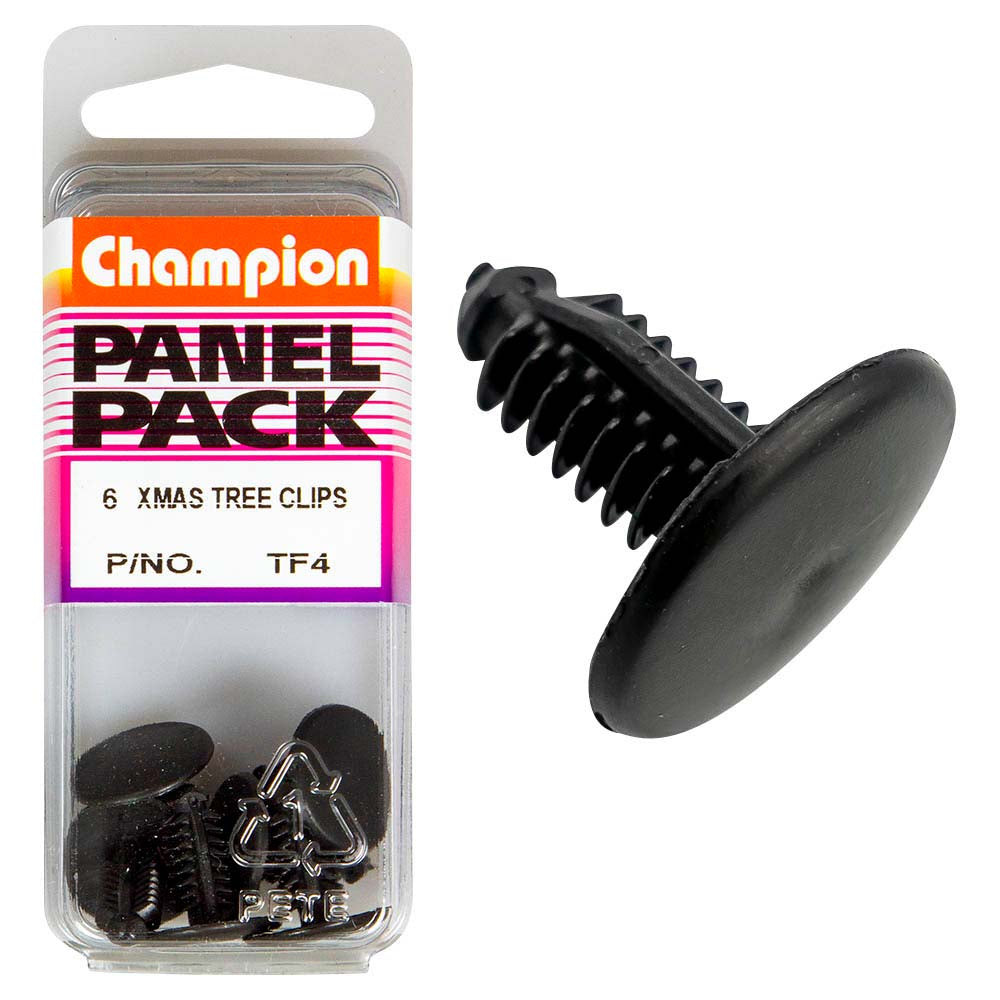 Champion Xmas Tree Clip Black 16mm HD x 15mm -6pk
