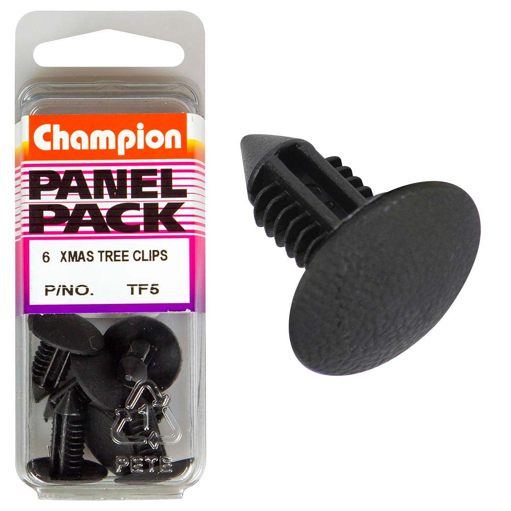 Champion Xmas Tree Clip Black 17mm HD x 17.5mm -6pk