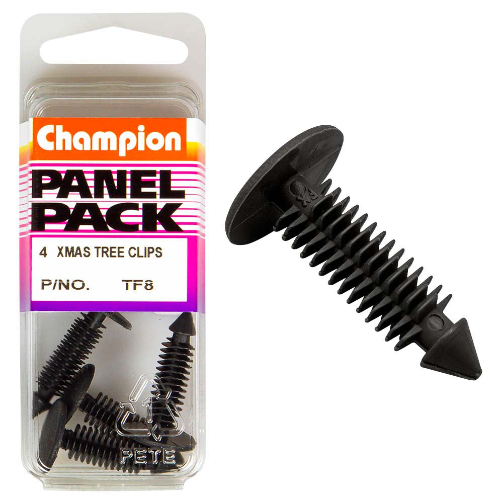 Champion Xmas Tree Clip Black 16mm HD x 27mm -4pk