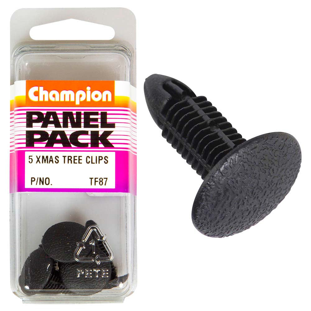 Champion Xmas Tree Clip Black 18mm HD x 26mm -5pk