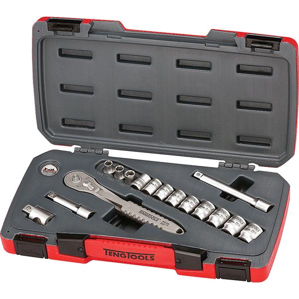 Teng 16Pc 3/8In Dr. 4430 Stainless Metric Socket Set** | Socketry - 3/8 Inch Drive-Hand Tools-Tool Factory