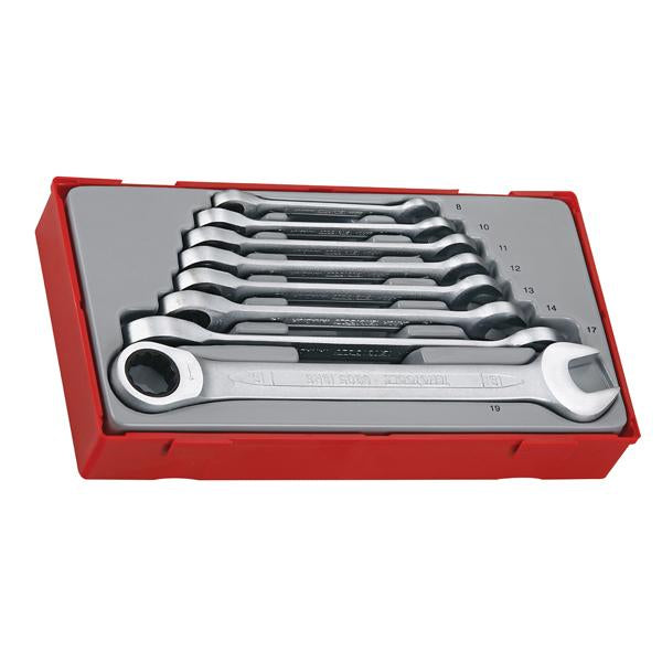 8Pc Ratchet Roe Combination Spanner Set 8-19Mm | Tool Tray Sets - Metric-Hand Tools-Tool Factory