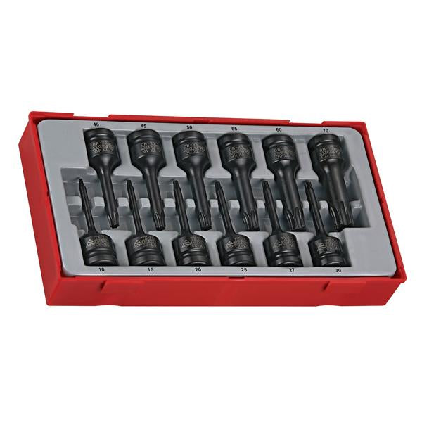 12Pc 1/2In Dr. Torx (Tx) Socket Set Tx10-70 | Tool Tray Sets - 1/2 Inch Drive-Hand Tools-Tool Factory