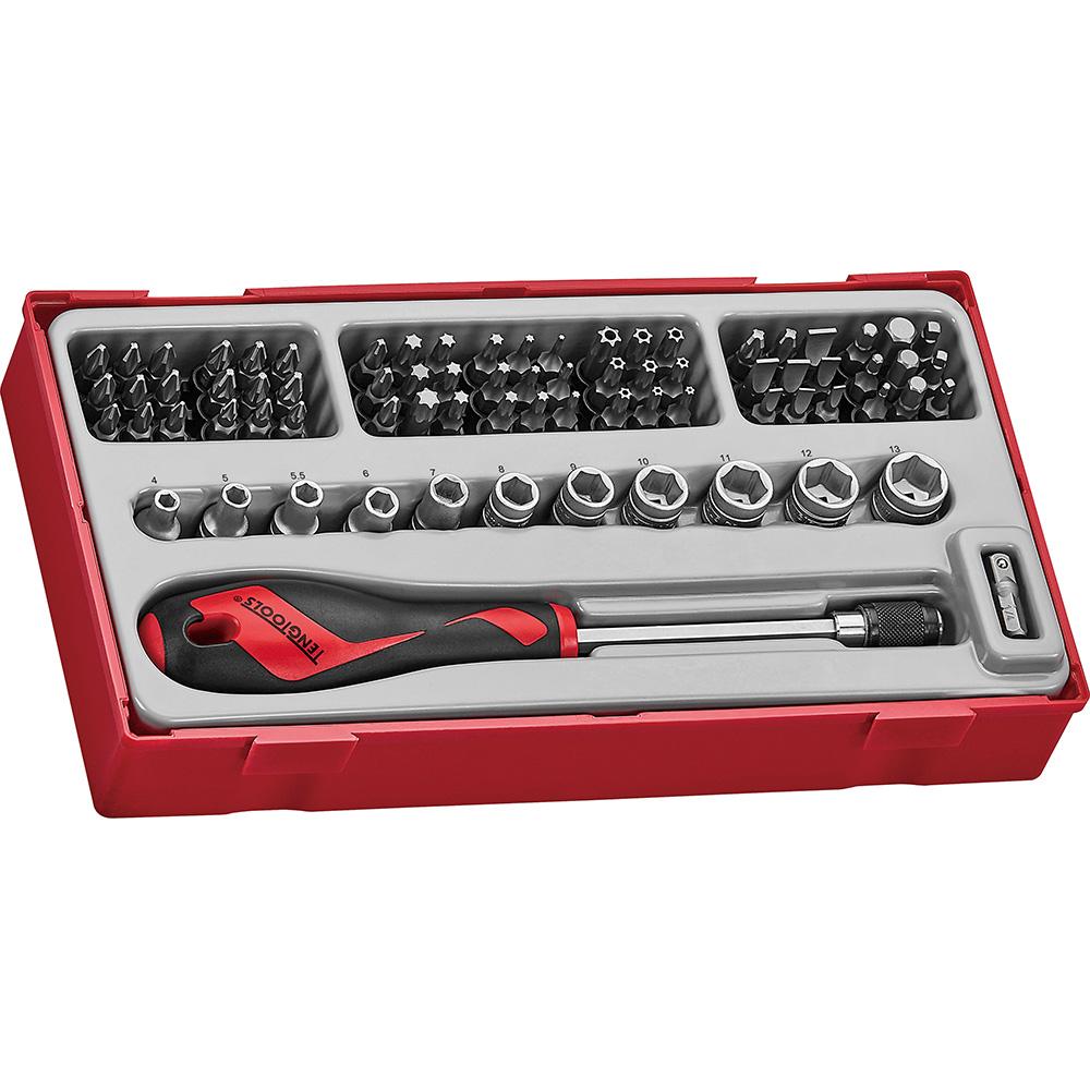 Teng 76Pc Md Bits & Socket Set - Tc-Tray | Tool Tray Sets-Hand Tools-Tool Factory
