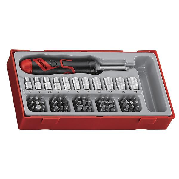 Teng 64Pc Md Ratchet S/Driver Bits & Skt Set - Tc-Tray | Tool Tray Sets-Hand Tools-Tool Factory