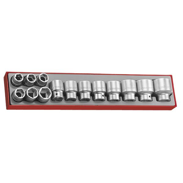 14Pc 3/4In Dr. 6-Pnt Socket Set 19-50Mm | Tool Tray Sets - 3/4 Inch Drive-Hand Tools-Tool Factory