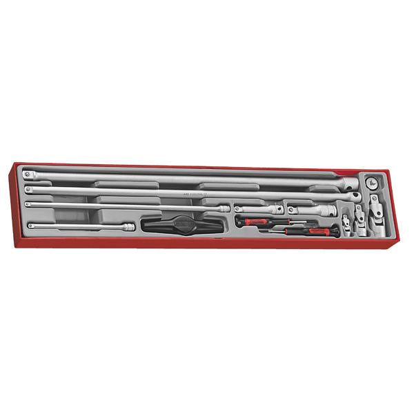 13Pc 1/4-3/8-1/2In Dr. Extension Bar & Acc. Set | Tool Tray Sets - Combo Drive-Hand Tools-Tool Factory