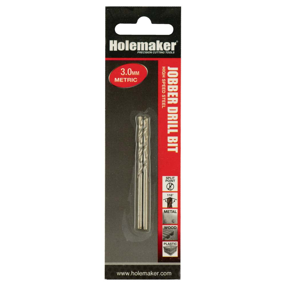 Holemaker Jobber Drill 3.0mm - 2pc (Carded)