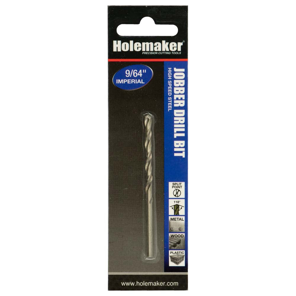 Holemaker Jobber Drill 9/64in - 1pc (Carded)
