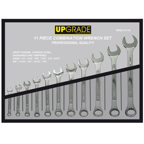 Upgrade Combination Wrench Set 11pc 1/4-7/8"-Hand Tools-Tool Factory