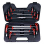 AmPro T-Handle Ball End Hex Wrench Set 10pc 5/64-1/2"-Hand Tools-Tool Factory