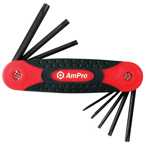 AmPro Folding Hex Wrench Set 1.5-6mm (7pc)-Hand Tools-Tool Factory