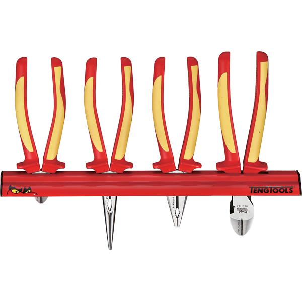 Teng 4Pc 1000V Vde Plier Set W/Wall Rack | Pliers - Pliers|Sets-Hand Tools-Tool Factory