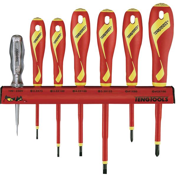 Teng 7Pc 1000V Vde Screwdriver Set W/ Wall Rack | Tool Tray Sets-Hand Tools-Tool Factory