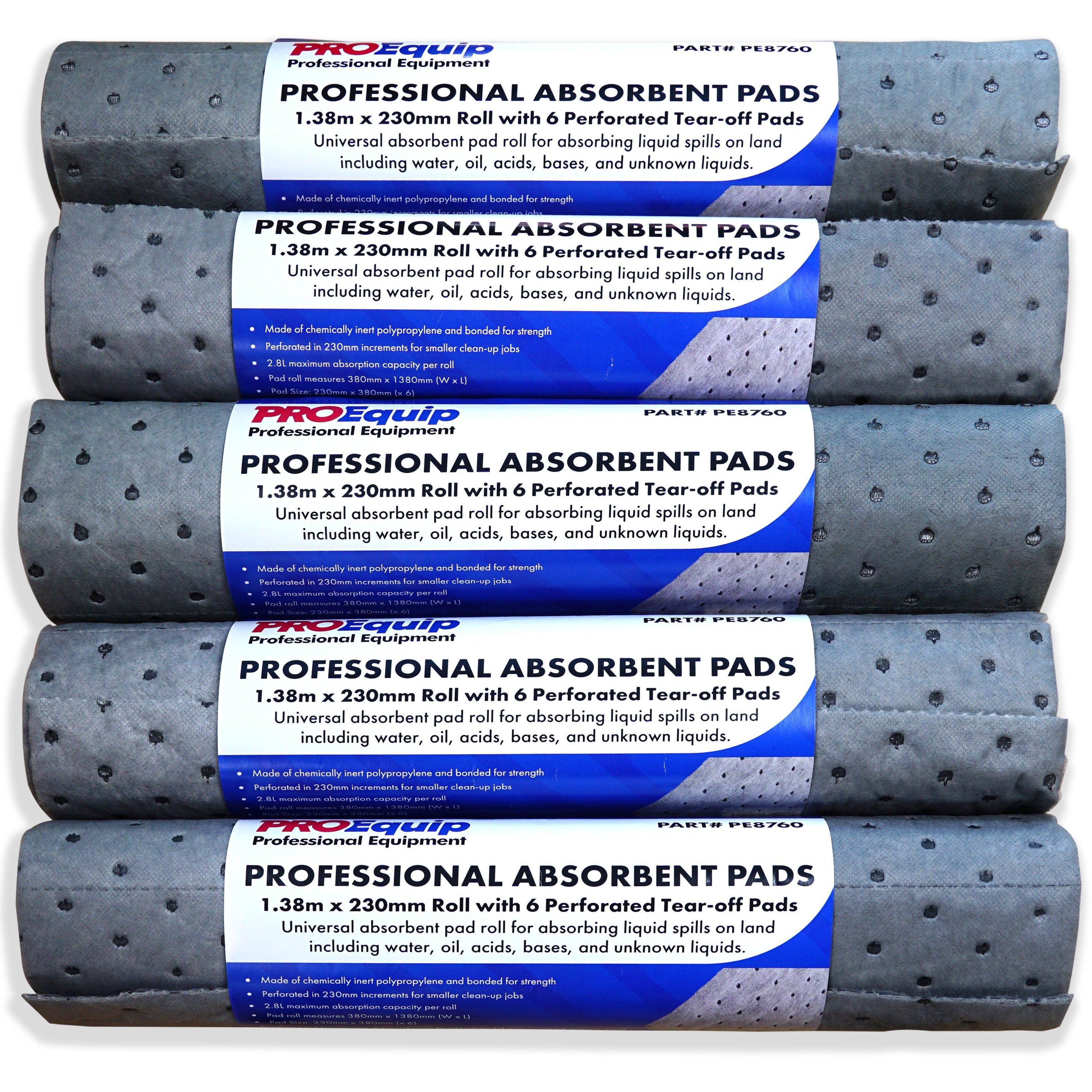 Proequip Absorbent Clean-Up Sheets - 380Mm X 230Mm | Misc.-Workshop Equipment-Tool Factory