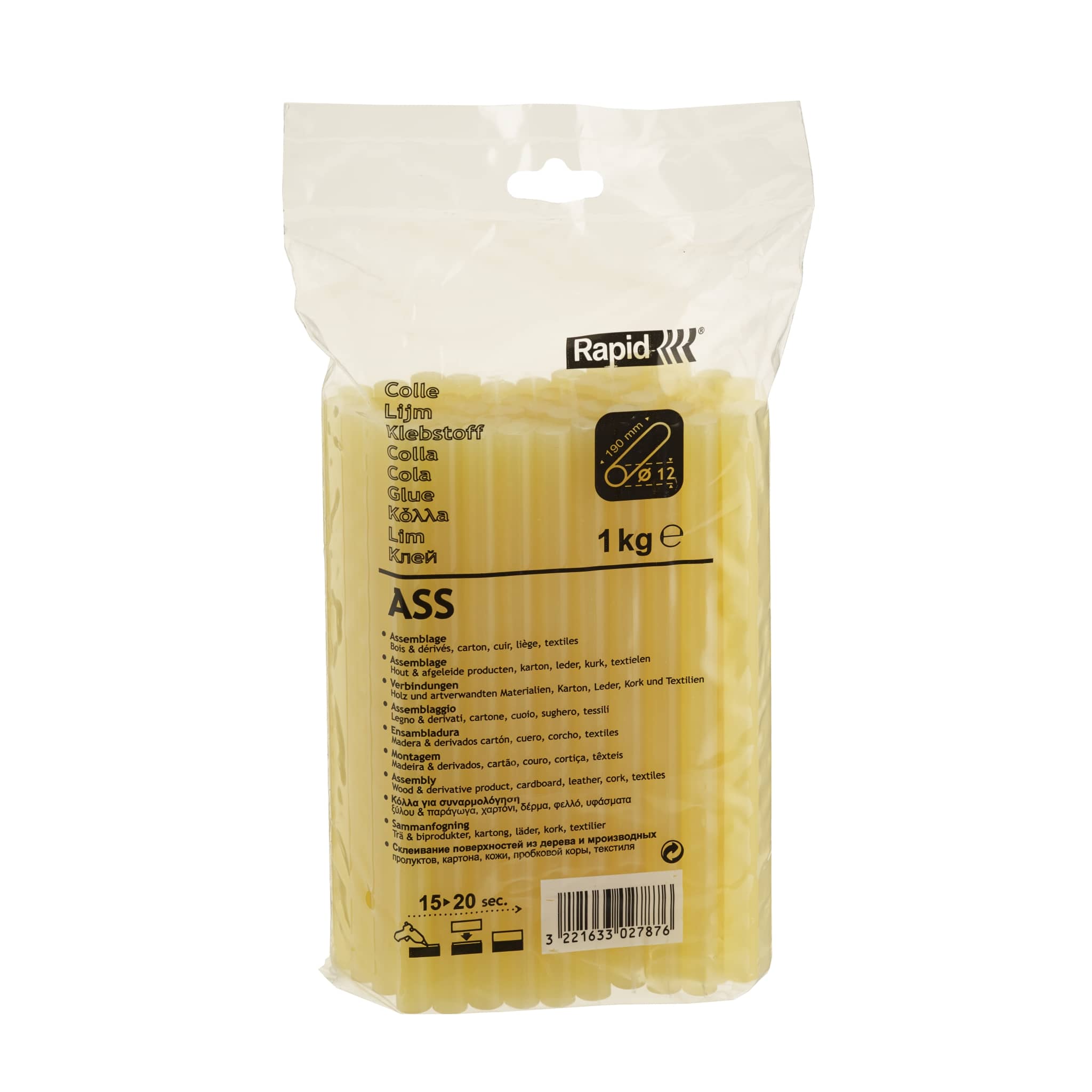 Rapid Glue Sticks ASS D12x190mm 1kg