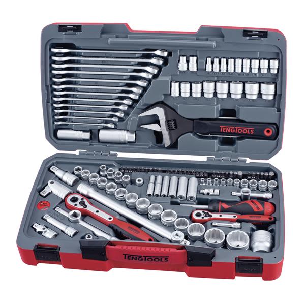 Teng 127Pc 1/4In-3/8In-1/2In Dr. Metric Socket & Tool Set | Socketry - Combo Drive-Hand Tools-Tool Factory